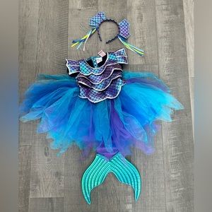 Mermaid Costume with Headband - Blue and Purple